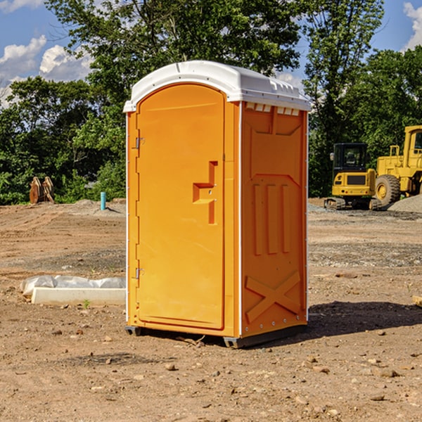 how often are the portable restrooms cleaned and serviced during a rental period in Valier